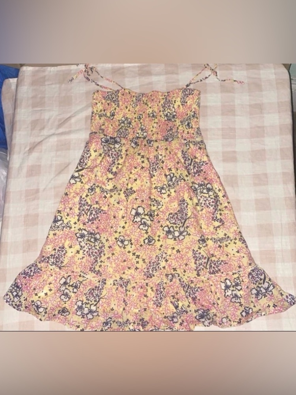 Lilly Pulitzer Girls Misha Smocked Floral Sundress Sz L